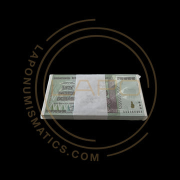 Zimbabwe-50 Trillion Dollar 100 Pcs Pack Uncirculated